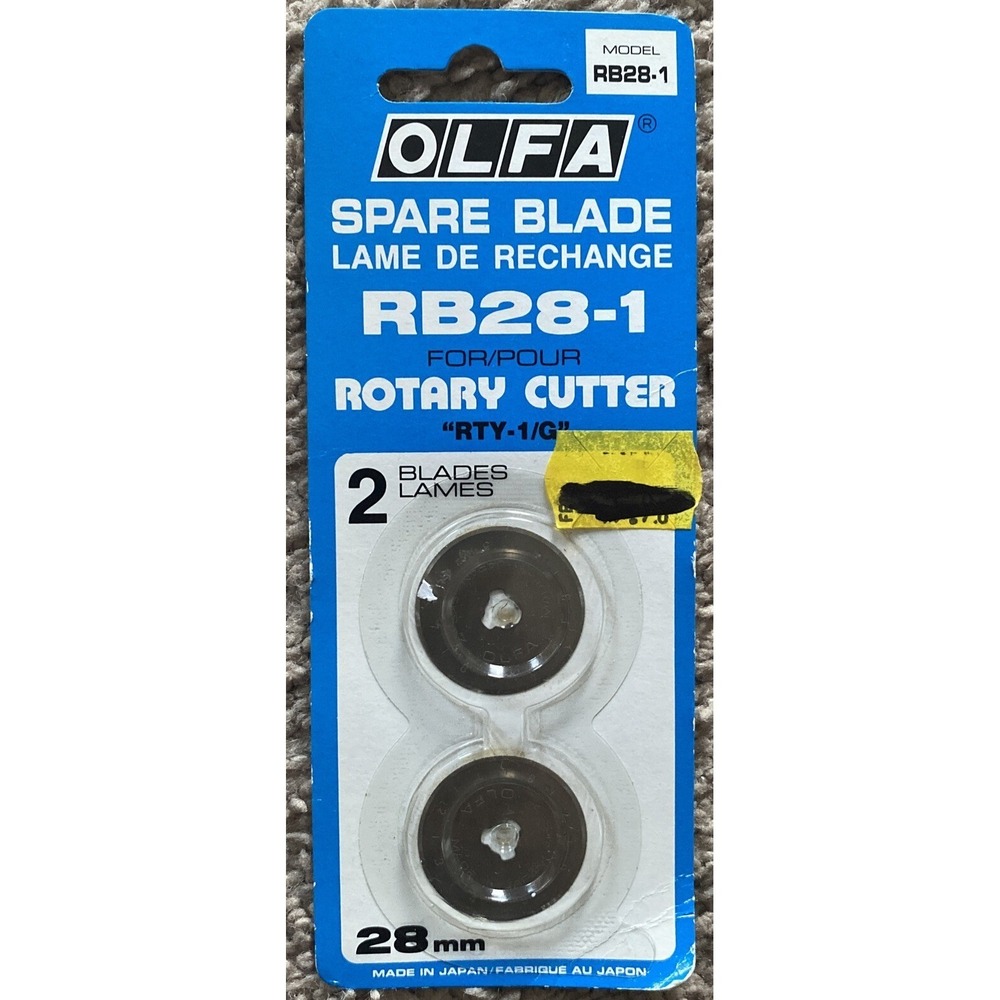 OLFA Rotary Cutter Replacement Blades(2) Tungsten Steel RB28-1, 28mm Sewing Tool